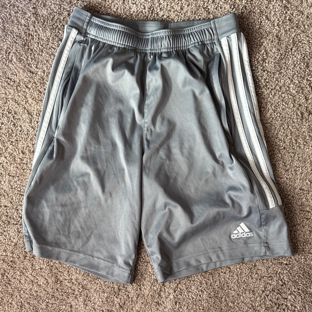 Adidas Men's Silver Athletic Shorts